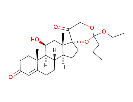 Molecular Structure of 49757-02-0 (Hydrocortisone 17α,21-ethyl orthobutanoate)