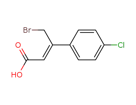 Molecular Structure of 81187-90-8 ((Z)-4-Bromo-3-(4-chloro-phenyl)-but-2-enoic acid)