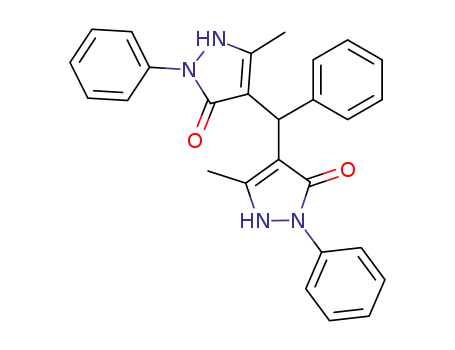 5,5'-dimethyl-2,2'-diphenyl-1,2,1',2'-tetrahydro-4,4'-benzylidene-bis-pyrazol-3-one