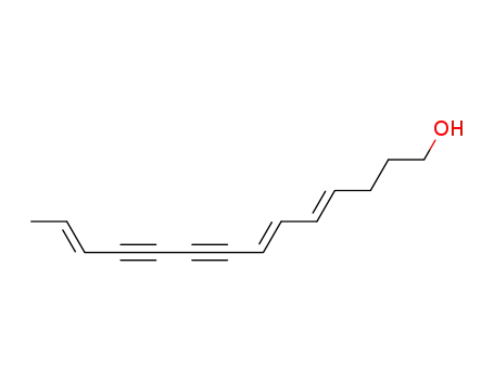 Molecular Structure of 17090-99-2 (4,6,12-Tetradecatriene-8,10-diyn-1-ol, (E,E,E)-)