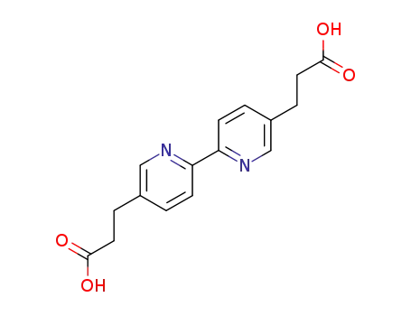 Molecular Structure of 153305-75-0 (5,5'-Bis(carboxyethyl)-2,2'-bipyridine)