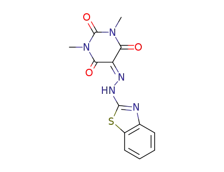 5-(2-benzothiazolyl hydrazono)-1,3-dimethylbarbituric acid