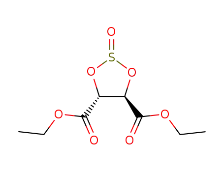 Molecular Structure of 136087-36-0 (diethyl (4R,5R)-1,3,2-dioxathiolane-4,5-dicarboxylate 2-oxide)