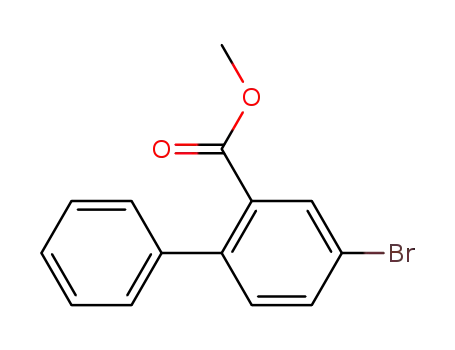 Molecular Structure of 493028-83-4 (4-bromobiphenyl-2-carboxylic acid methyl ester)