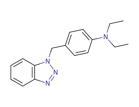 Molecular Structure of 129075-92-9 ((4-Benzotriazol-1-ylmethyl-phenyl)-diethyl-amine)