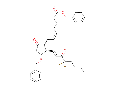 benzyl (Z)-7-[(1R,2R,3R)-2-((E)-4,4-difluoro-3-oxo-1-octenyl)-3-(phenylmethoxy)-5-oxocyclopentyl]-5-heptenoate