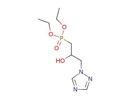 Molecular Structure of 87277-90-5 (Phosphonic acid, [2-hydroxy-3-(1H-1,2,4-triazol-1-yl)propyl]-, diethyl
ester)