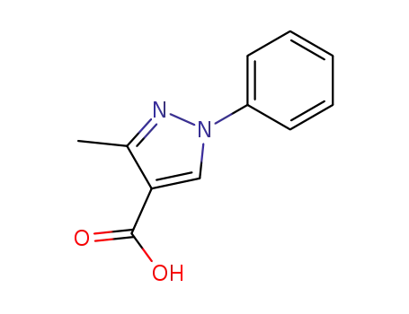 Molecular Structure of 77169-11-0 (3-METHYL-1-PHENYL-1H-PYRAZOLE-4-CARBOXYLIC ACID)