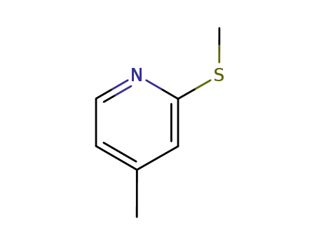 Molecular Structure of 19006-77-0 (2-(Methylthio)-4-methylpyridine)