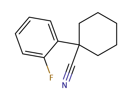 Molecular Structure of 106795-72-6 (1-(2-FLUOROPHENYL)CYCLOHEXANECARBONITRILE)