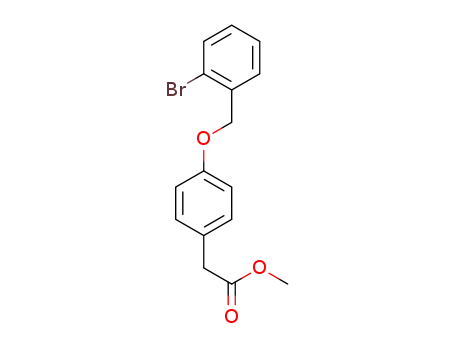 Molecular Structure of 833485-11-3 (methyl 2-{4-[(2-bromobenzyl)oxy]phenyl}acetate)
