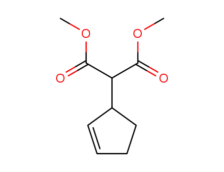 Molecular Structure of 88444-66-0 (Propanedioic acid, 2-cyclopenten-1-yl-, dimethyl ester)
