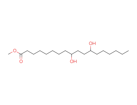 Molecular Structure of 25751-91-1 (Octadecanoic acid, 9,12-dihydroxy-, methyl ester)