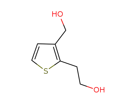 Molecular Structure of 865187-81-1 (2-(3-hydroxymethylthiophen-2-yl)ethanol)