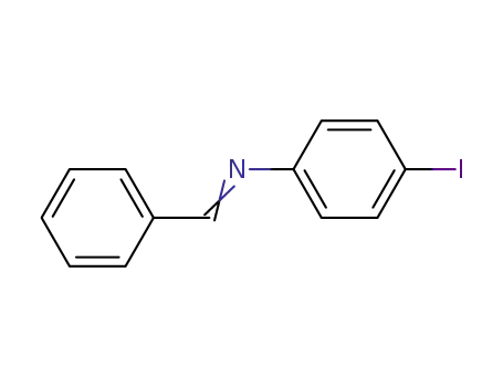 Molecular Structure of 3381-47-3 (4-iodo-N-[(E)-phenylmethylidene]aniline)