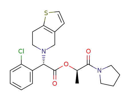 (1R)-1-methyl-2-oxo-2-tetrahydro-1H-pyrrolylethyl (2S)-α-5-(4,5,6,7-tetrahydro[3,2-c]thienopyridyl)-2-chlorophenylacetate