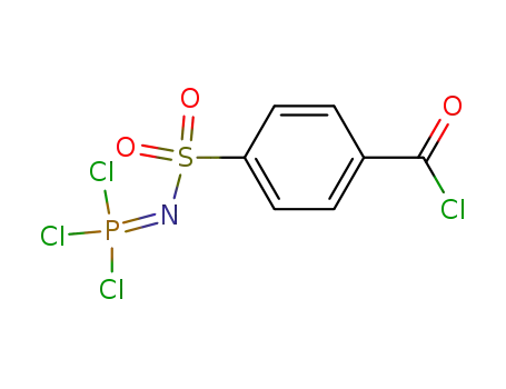 Molecular Structure of 98555-79-4 (4-(trichlorophosphoranylidene-sulfamoyl)-benzoyl chloride)
