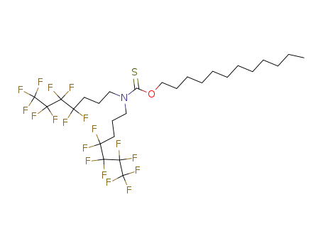 Molecular Structure of 910660-85-4 (bis-(4,4,5,5,6,6,7,7,7-nonafluoro-heptyl)-thiocarbamic acid <i>O</i>-dodecyl ester)