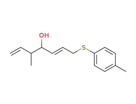 Molecular Structure of 85969-88-6 ((E)-3-Methyl-7-p-tolylsulfanyl-hepta-1,5-dien-4-ol)