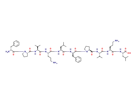 Molecular Structure of 83830-88-0 (D-Phe-Pro-Val-Orn-Leu-D-Phe-Pro-Val-Orn-Leu)