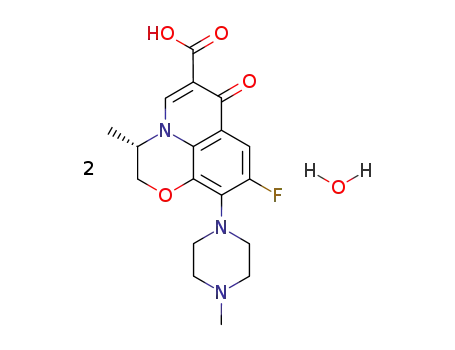 7H-Pyrido[1,2,3-de]-1,4-benzoxazine-6-carboxylicacid, 9-fluoro-2,3-dihydro-3-methyl-10-(4-methyl-1-piperazinyl)-7-oxo-, hydrate(2:1), (3S)-