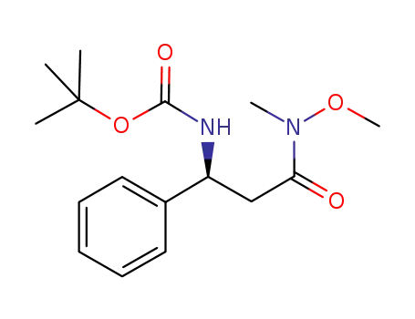 Carbamic acid, [(1S)-3-(methoxymethylamino)-3-oxo-1-phenylpropyl]-,
1,1-dimethylethyl ester