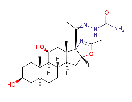 3β,11β-dihydroxy-2'-methyl-(5α,16β)-pregnano[17,16-<i>d</i>]oxazol-20-one semicarbazone