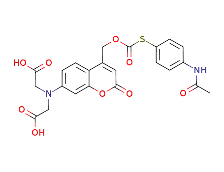 O-{{7-[bis(carboxymethyl)amino]coumarin-4-yl}methyl} (S)-(4-acetamidophenyl) thiocarbonate