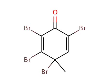 Molecular Structure of 77339-24-3 (2,5-Cyclohexadien-1-one, 2,3,4,6-tetrabromo-4-methyl-)
