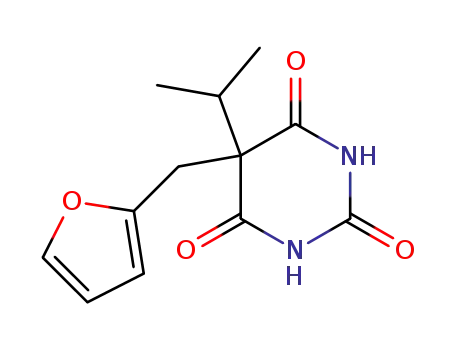 Molecular Structure of 1146-21-0 (5-furfuryl-5-isopropylbarbituric acid)