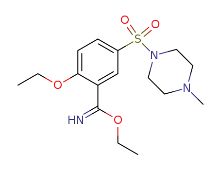 Molecular Structure of 383427-84-7 (ethyl 2-ethoxy-5-(4-methyl-1-piperazinylsulfonyl)-benzimidate)