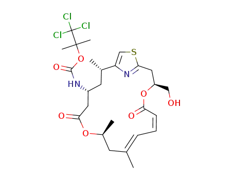 ((6Z,8E)-(3S,11S,15R,17S)-3-hydroxymethyl-9,11,17-trimethyl-5,13-dioxo-4,12-dioxa-20-thia-21-azabicyclo[16.2.1]heneicosa-1<sup>(21)</sup>,6,8,18-tetraen-15-yl)carbamic acid 2,2,2-trichloro-1,1-dimethyl ester