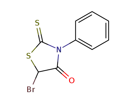 Molecular Structure of 56921-38-1 (5-bromo-3-phenyl-2-thioxo-1,3-thiazolidin-4-one)
