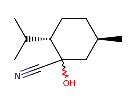 Molecular Structure of 100400-22-4 (1-hydroxy-2-isopropyl-5-methyl-cyclohexanecarbonitrile)