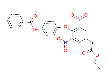 Molecular Structure of 2379-03-5 (4-(4-Benzoyloxy-phenoxy)-3,5-dinitro-phenylessigsaeure-ethylester)