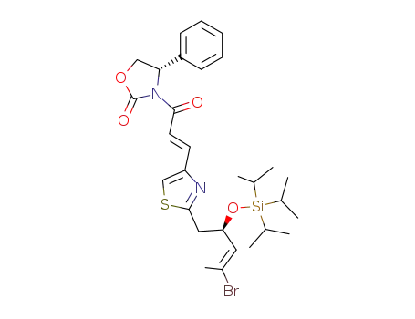 (S)-3-{(E)-3-[2-((E)-(R)-4-Bromo-2-triisopropylsilanyloxy-pent-3-enyl)-thiazol-4-yl]-acryloyl}-4-phenyl-oxazolidin-2-one