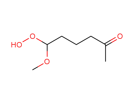 Molecular Structure of 116972-39-5 (1-hydroperoxy-1-methoxy-5-oxo-hexane)