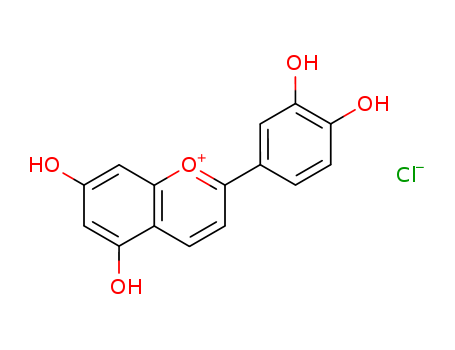 1-Benzopyrylium,2-(3,4-dihydroxyphenyl)-5,7-dihydroxy-, chloride (1:1)(1154-78-5)