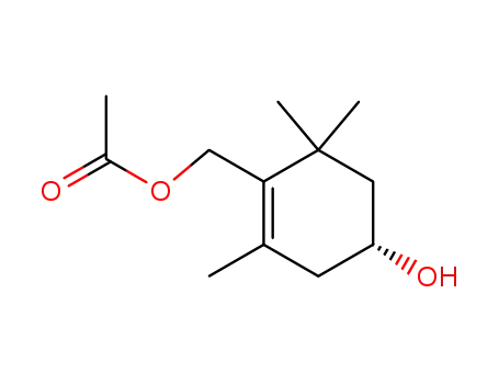 Molecular Structure of 76686-27-6 ((3R)-3-Hydroxy-β-cyclogeranylacetat)