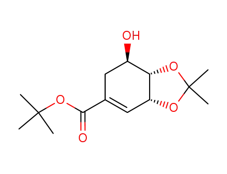 Molecular Structure of 92592-01-3 ((-)-t-butyl 3,4-O-isopropylideneshikimate)