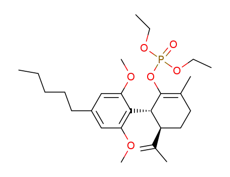Phosphoric acid (5R,6R)-6-(2,6-dimethoxy-4-pentyl-phenyl)-5-isopropenyl-2-methyl-cyclohex-1-enyl ester diethyl ester