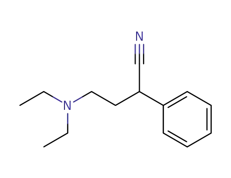 Molecular Structure of 3699-29-4 (4-(diethylamino)-2-phenylbutyronitrile)