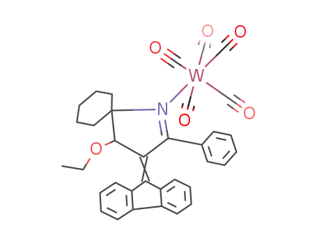 pentacarbonyl[3-ethoxy-4-(fluoren-9-ylidenel)-2-pentamethylene-5-phenyl-3,4-dihydro-2H-pyrrole]tungsten