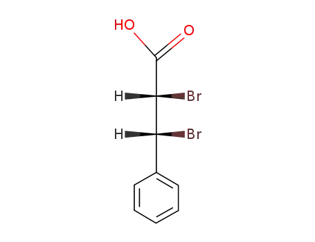 Molecular Structure of 31357-31-0 (Benzenepropanoic acid, a,b-dibromo-, (aR,bS)-rel-)