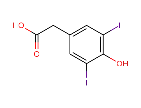 Molecular Structure of 1948-39-6 (4-Hydroxy-3,5-diiodophenylacetic acid)