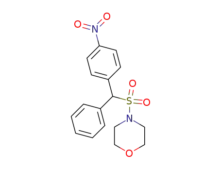 Molecular Structure of 89303-60-6 (Morpholine, 4-[[(4-nitrophenyl)phenylmethyl]sulfonyl]-)