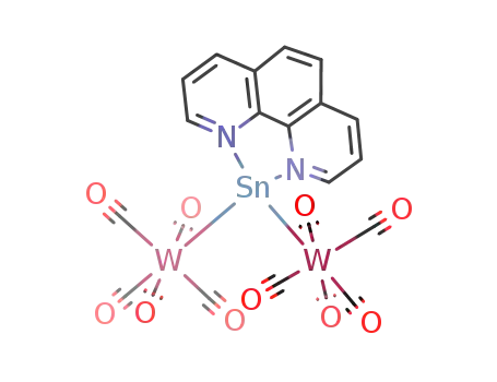Molecular Structure of 209454-47-7 (bis(pentacarbonyltungsten)(1,10-phenanthroline)tin)