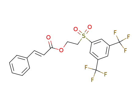 Molecular Structure of 548739-97-5 (2-[3,5-bis(trifluoromethyl)phenylsulfonyl]ethyl (E)-3-phenyl-2-propenoate)