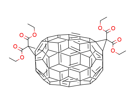 (+/-)-tetraethyl 1,2:56,57-bis(methano)<70>fullerene-71,71,72,72-tetracarboxylate