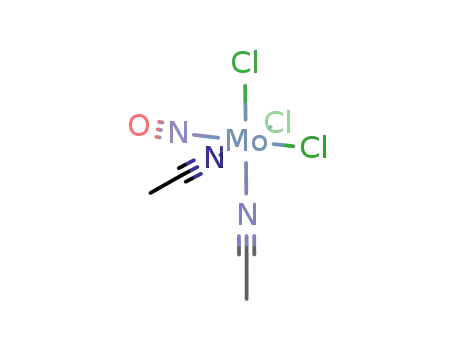 Molecular Structure of 65060-56-2 (Mo(NO)Cl<sub>3</sub>(NCMe)2)